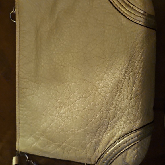 Coach Madison Beige and Gold Leather Crossbody Bag - Picture 2 of 6